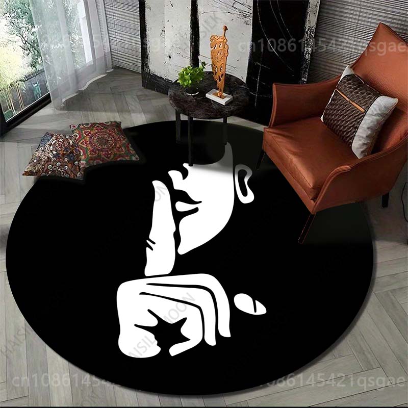 Commercial Printing Icon - Tapete Redondo com Estampa de Ícone