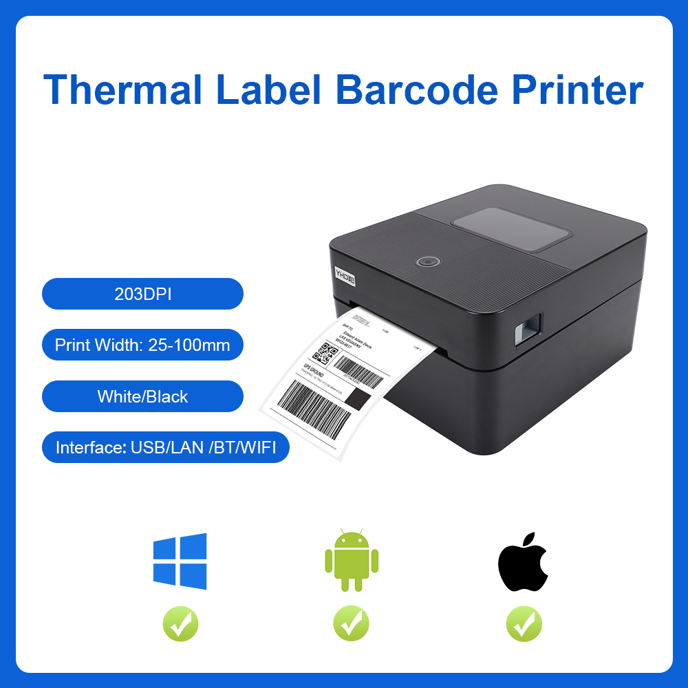 Commercial Printing Options - YHDAA Impressora térmica de etiquetas de